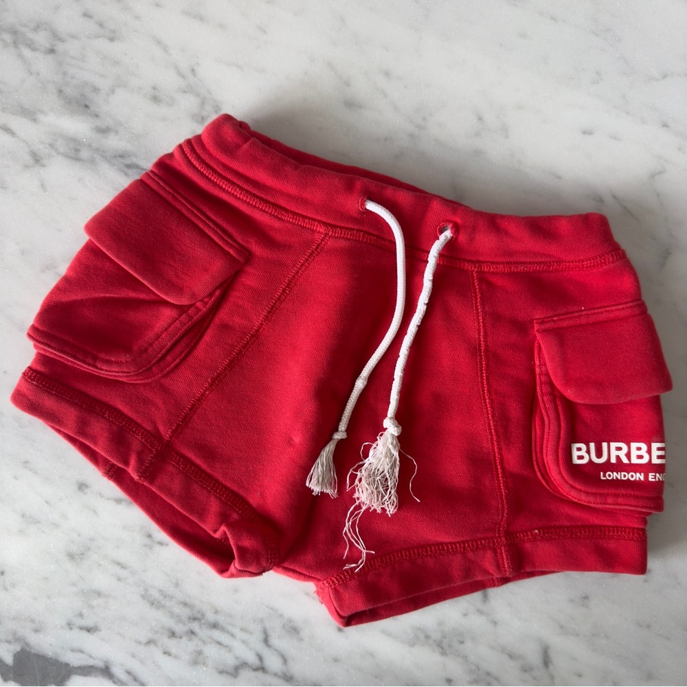 Burberry Lifeguard Style Kids Shorts 3Y Red Drawstring